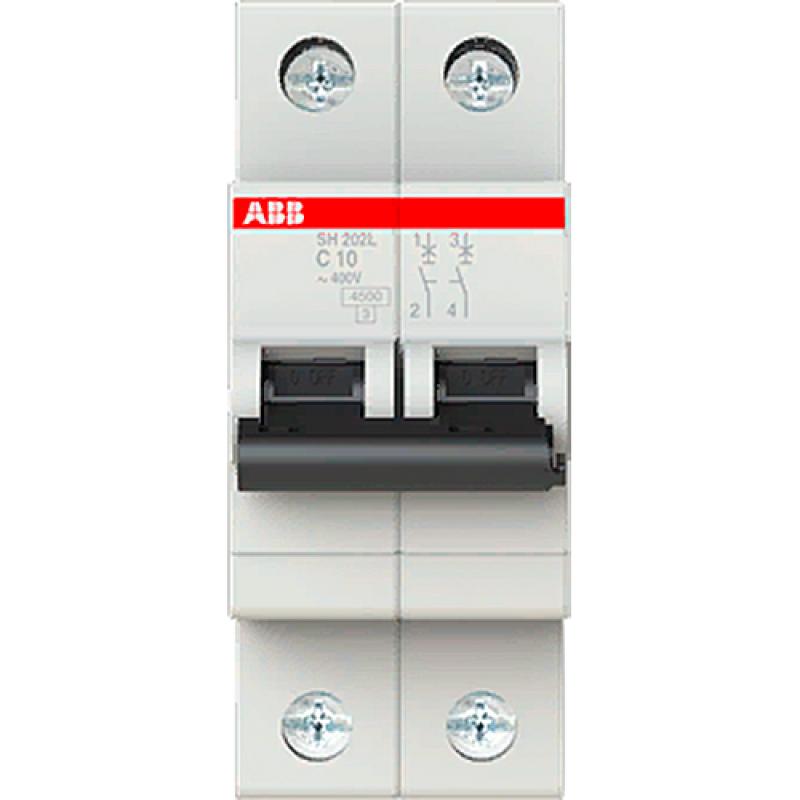Автоматический выключатель ABB SH202L 1P N C10 А 4.5 кА 2CDS242001R0104