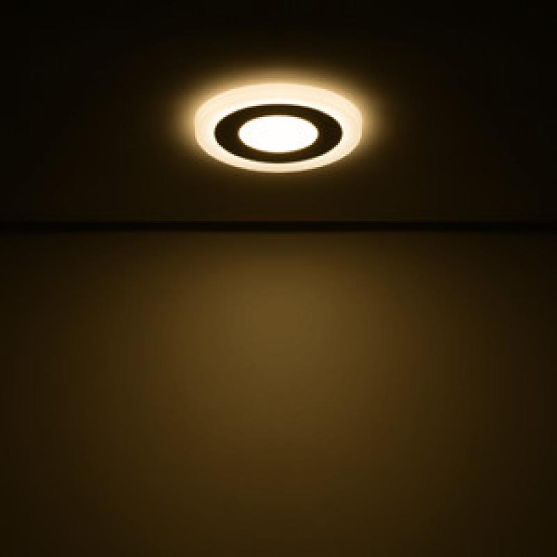 Светильник встраиваемый Gauss Backlight BL114 круглый 3 и 3 Вт свет тёплый белый