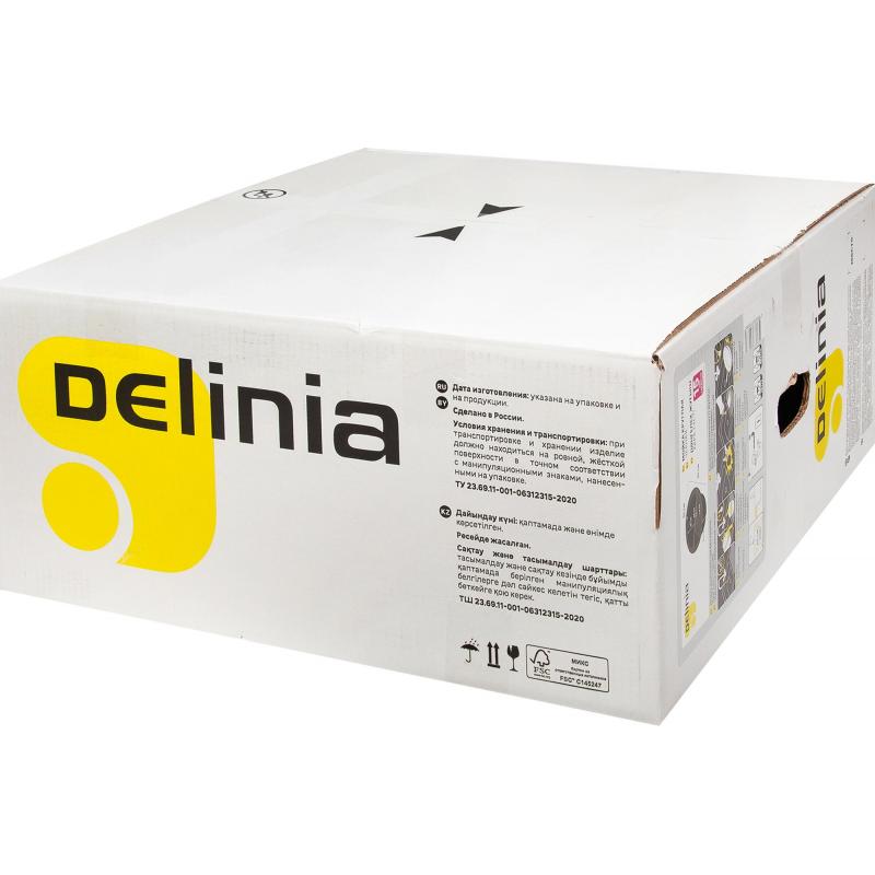 Жуғыш ойып орнатылатын DELINIA домалақ 51x51 см тереңдігі 20 см кварц түсі қара