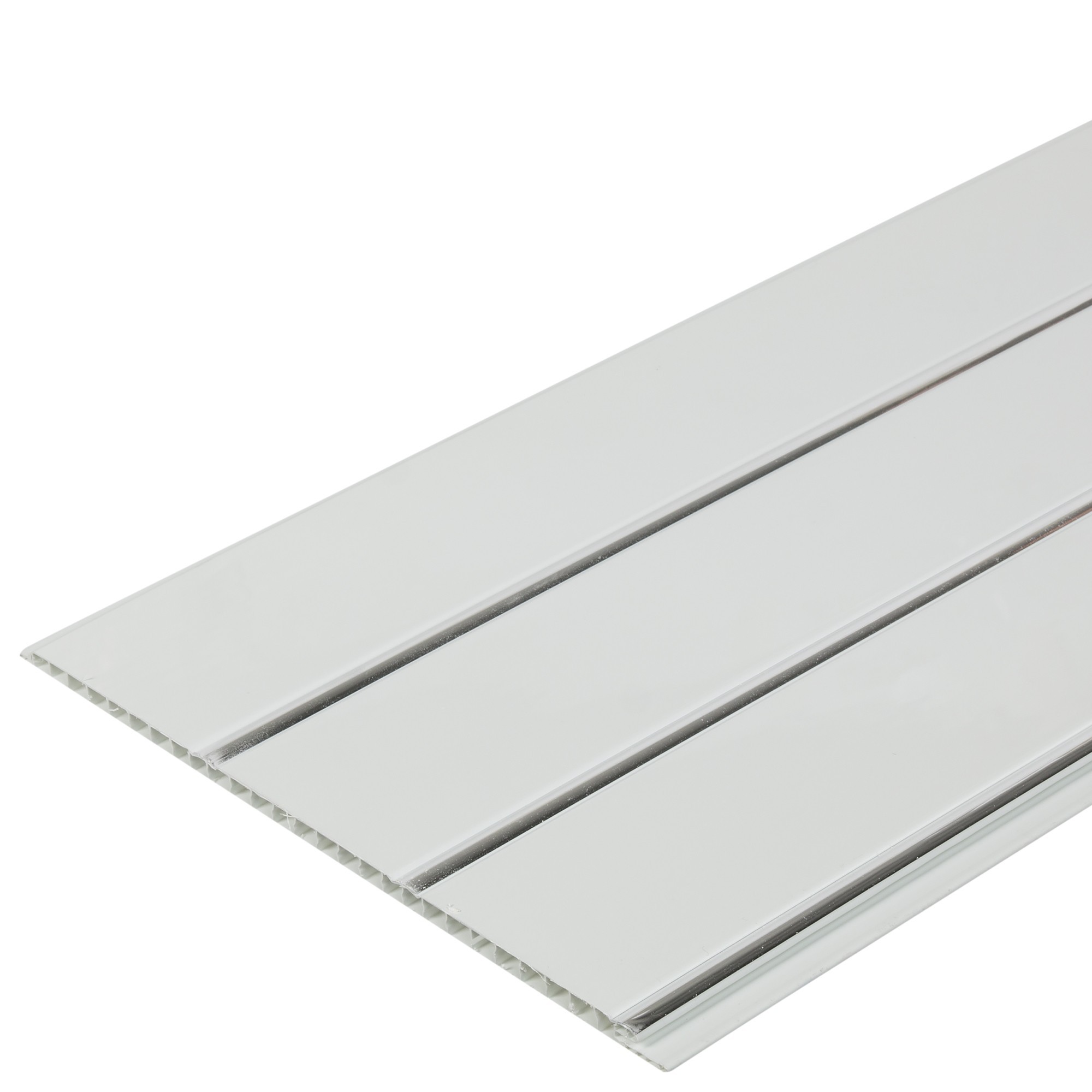 Панель-ПВХ потолочная // трехсекционная серебро белая // 240х3000мм