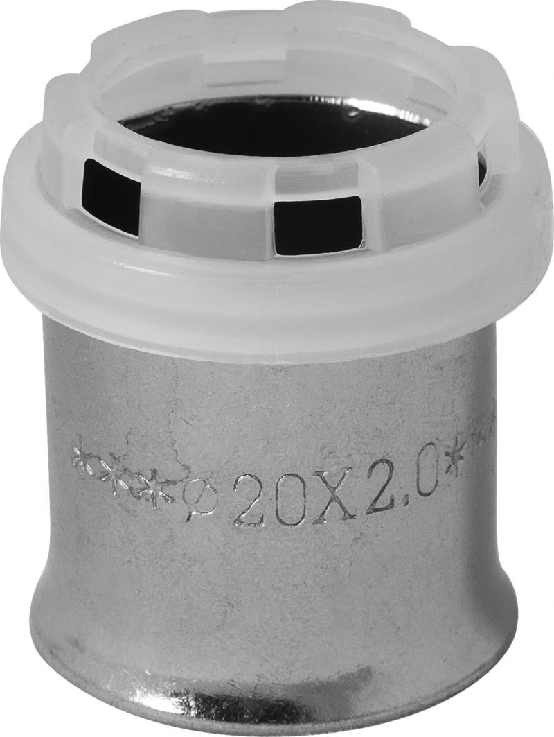 Гильза Valtec для пресс-фитинга, 20 мм, никелированная латунь VTm.290.N.000020