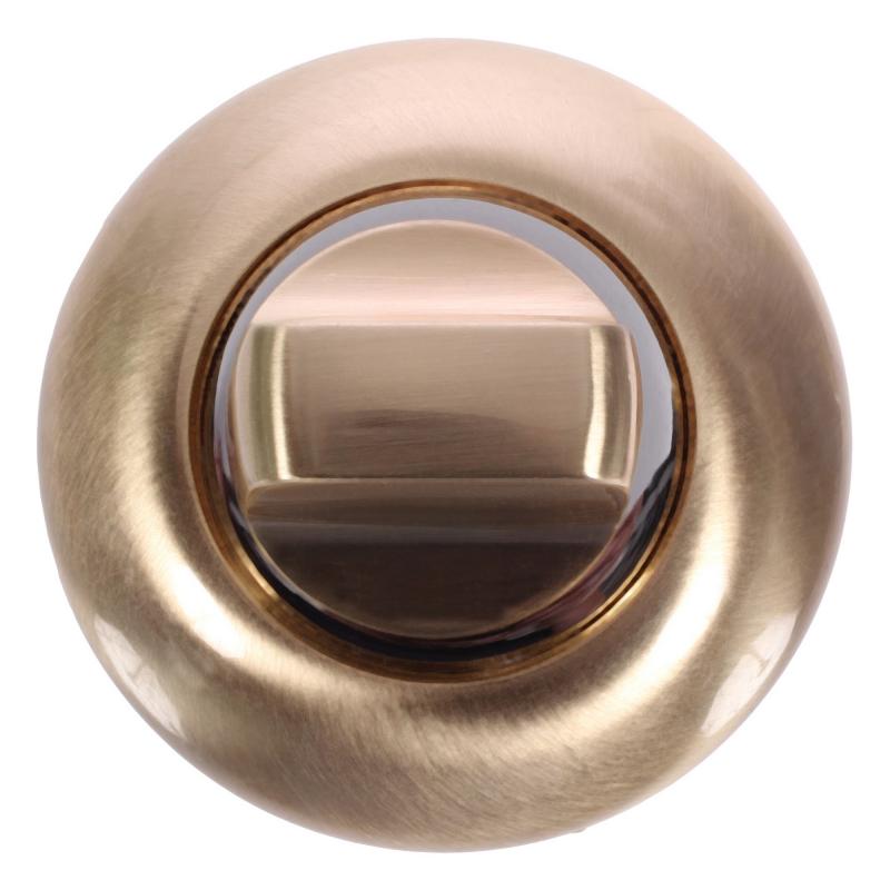 Фиксатор-вертушка для дверей Palladium R SG/CP BK, ЦАМ, цвет матовое золото/хром