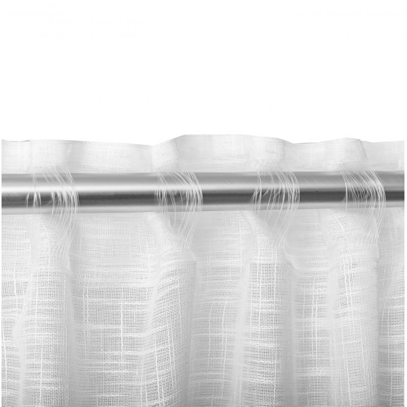 Тюль таспалы жасырын ілмектермен Amina Ақ 300x280 см түсі ақ