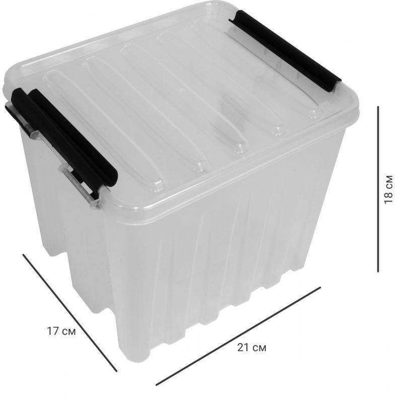 Контейнер Rox Box 21x17x18 см 4.5 л пластик қақпақпен түсі мөлдір
