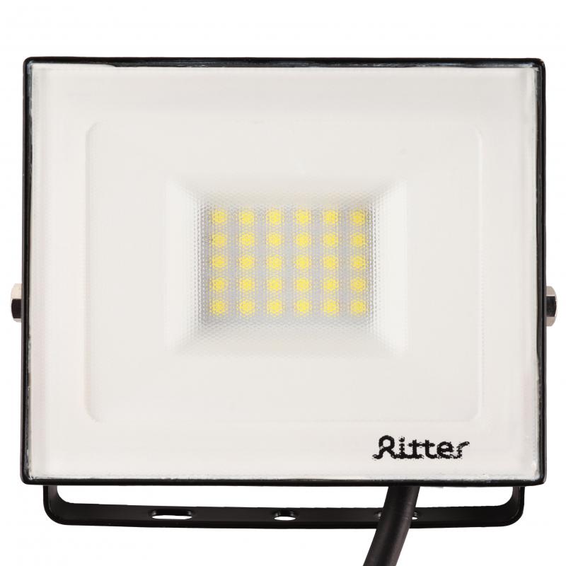 Прожектор жарықдиодты көшелік Ritter Profi 53407 9 30 Вт 3000 Лм 180-240В суық ақ жарық 6500К IP65 қара