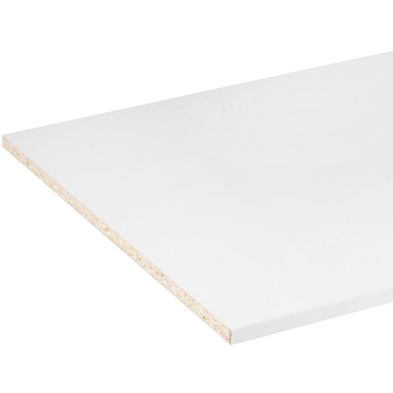 Деталь мебельная 2700x600x16 мм ЛДСП цвет белый премиум кромка с длинных сторон