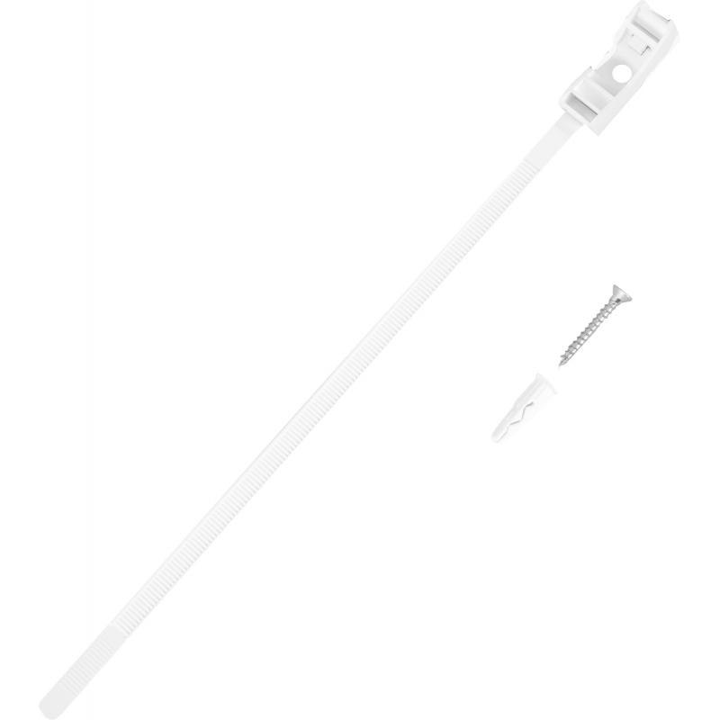 Хомут для труб и кабелей 32-63 мм цвет белый, 10 шт.