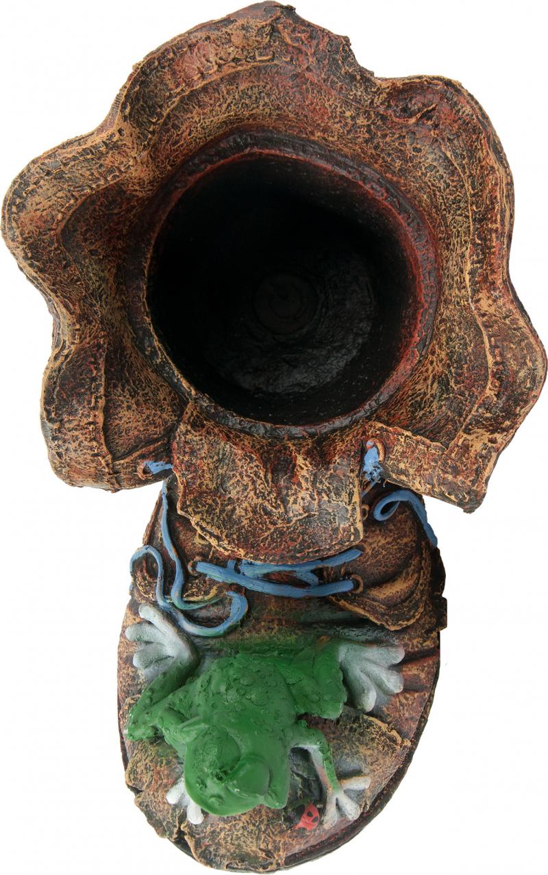 Фигура садовая «Башмак с лягушкой» высота 26 см