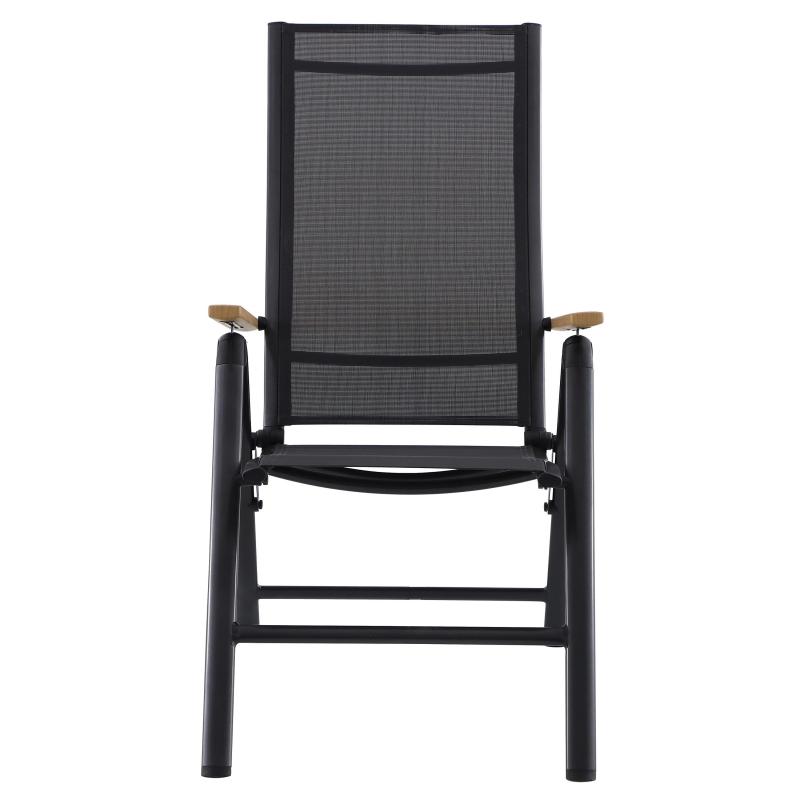 Кресло садовое складное Naterial Oris 67x110x67 см алюминий/текстилен темно-серый