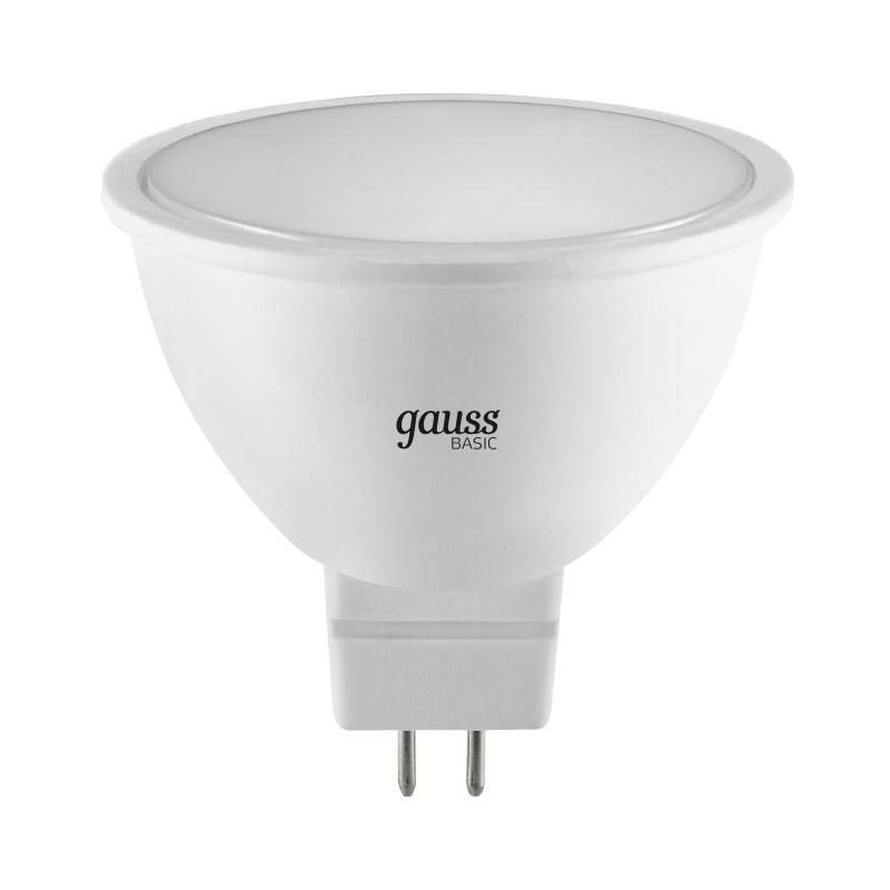 Лампа светодиодная Gauss MR16 GU5.3 170-240 В 6.5 Вт спот матовая 500 лм нейтральный белый свет