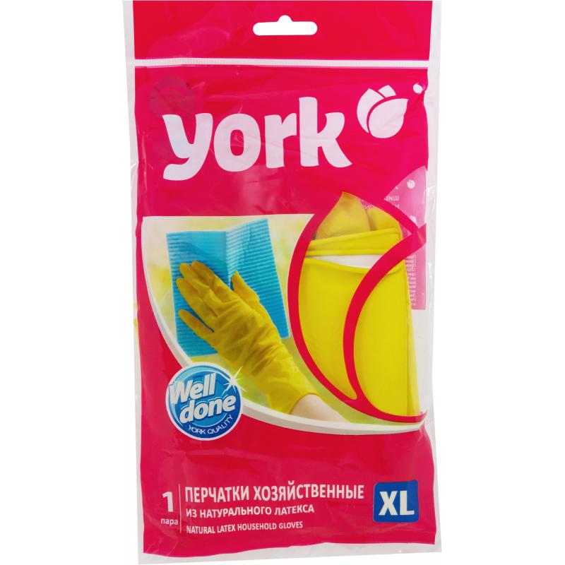 Перчатки латексные York без хлопкового напыления размер XL