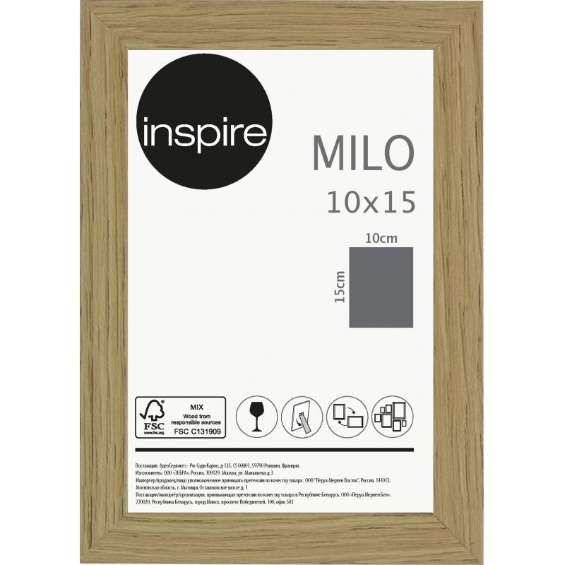 Рамка Inspire «Milo», 10х15 см, цвет натуральный дуб