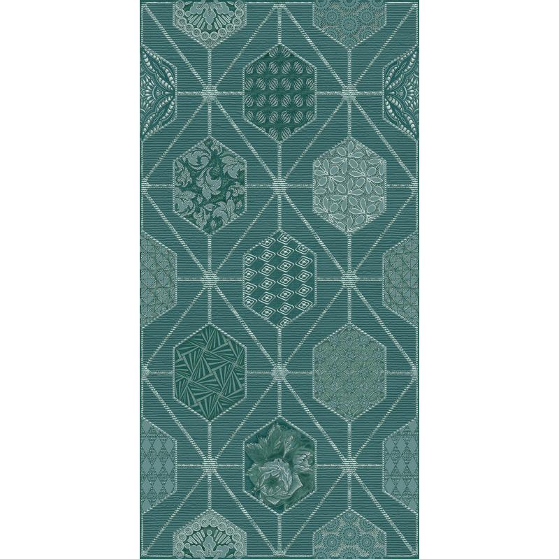 Декор настенный Azori Devore Geometria 31.5x63 см матовый цвет зеленый геометрия