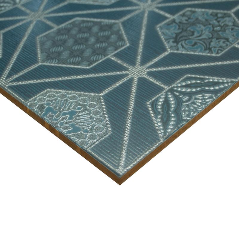 Декор қабырғалық Azori Devore Geometria 31.5x63 см күңгірт түсі жасыл геометрия