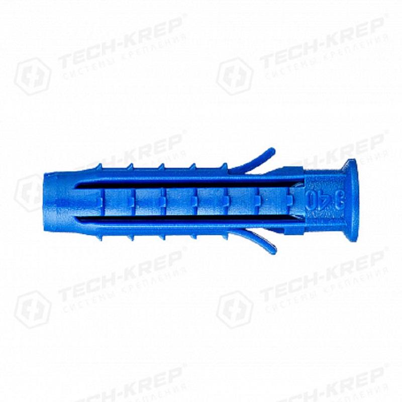 Дюбель распорный Чапай Tech-krep шип/ус синий 8х40 мм, 10 шт.