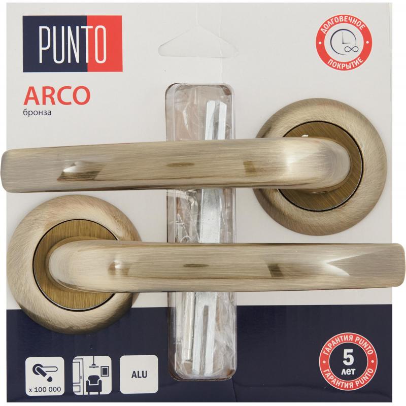 Дверные ручки Punto Arco, без запирания, цвет бронза