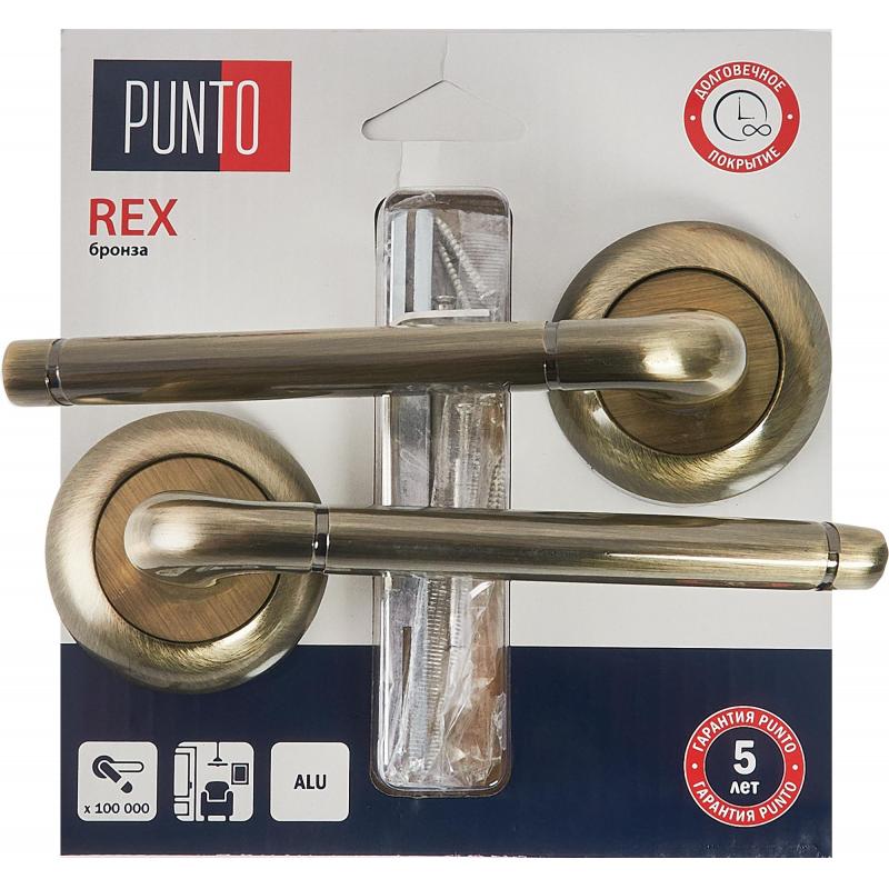 Дверные ручки Punto Rex, без запирания, цвет бронза