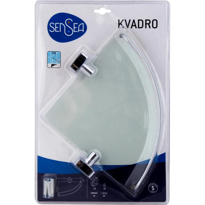Полка для ванной комнаты Sensea «Kvadro» цвет хром