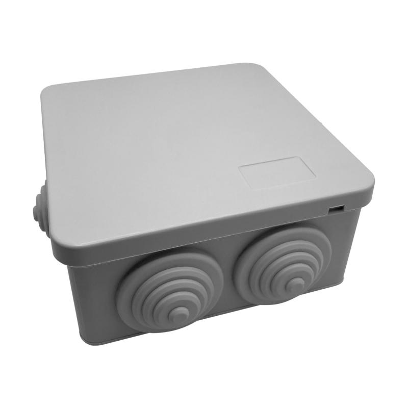 Распределительная коробка открытая LEXMAN 85х85х40 мм 6 вводов IP44 цвет серый