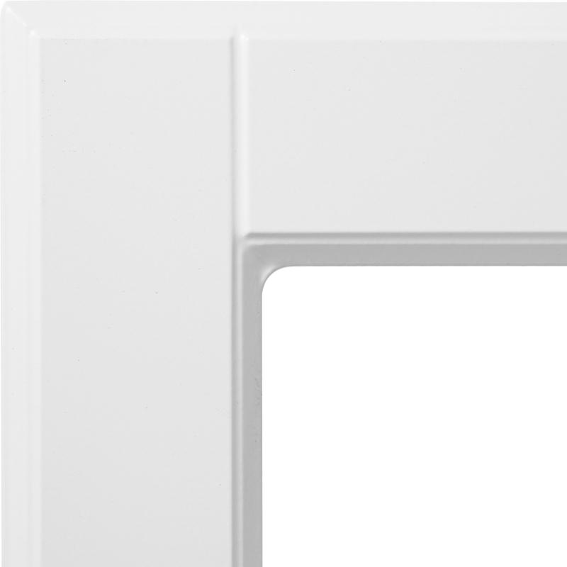 Витрина для шкафа Delinia «Леда белая» 60x35 см, МДФ, цвет белый