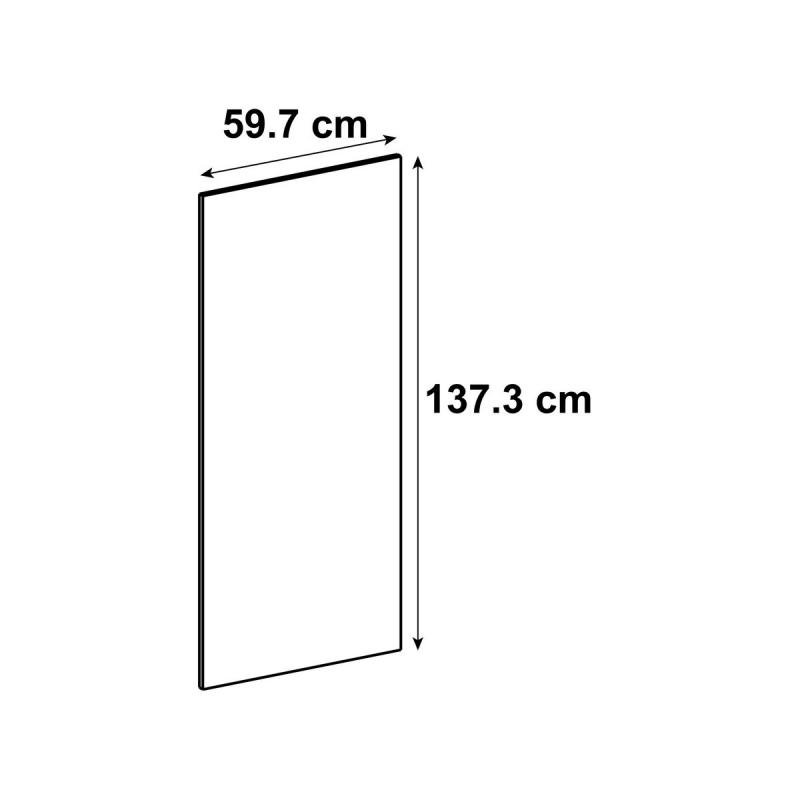 Фасад для кухонного шкафа Невель 59.7x137.3 см Delinia ID массив ясеня цвет кремовый