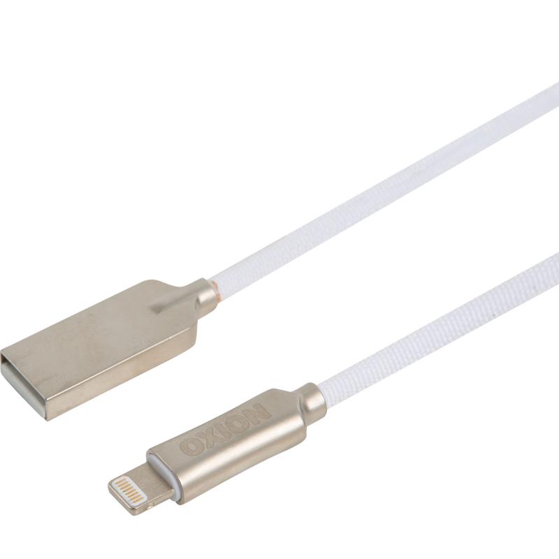 Кабель Oxion USB-Lightning 1 м түсі ақ