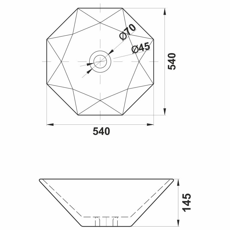 Мини-раковина Melana MLN-320342 накладная белая