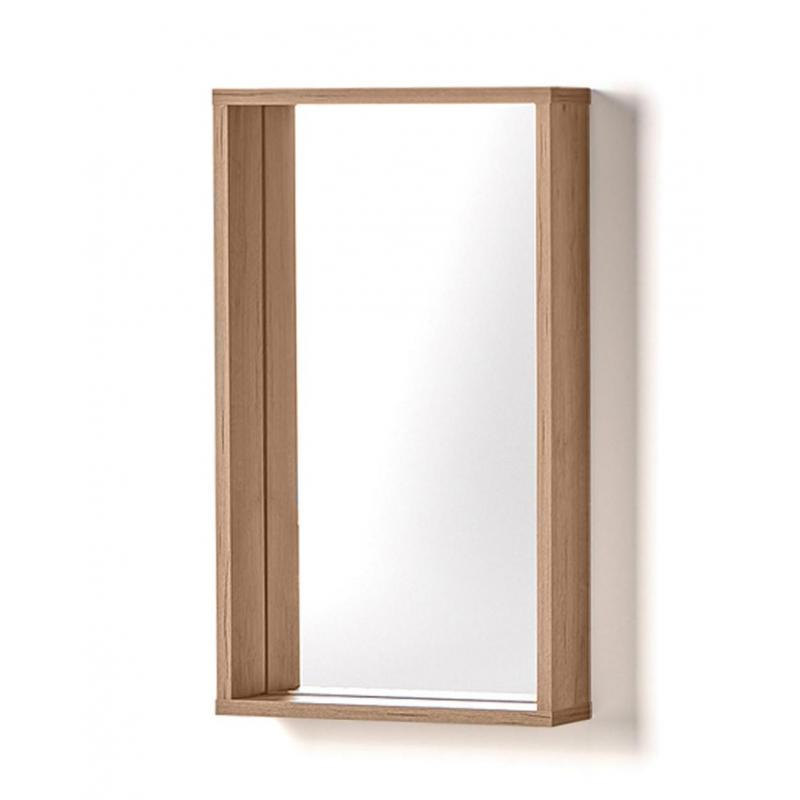 Зеркало для ванной Акваль Лофт с полкой 40 см