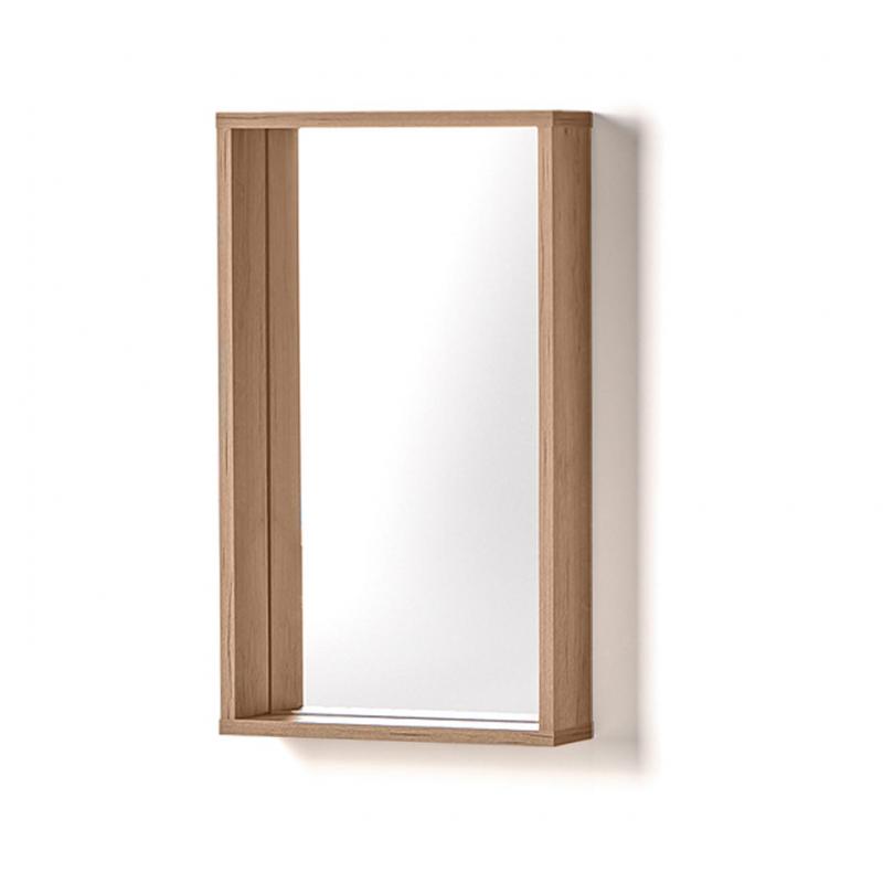 Зеркало для ванной Акваль Лофт с полкой 40 см