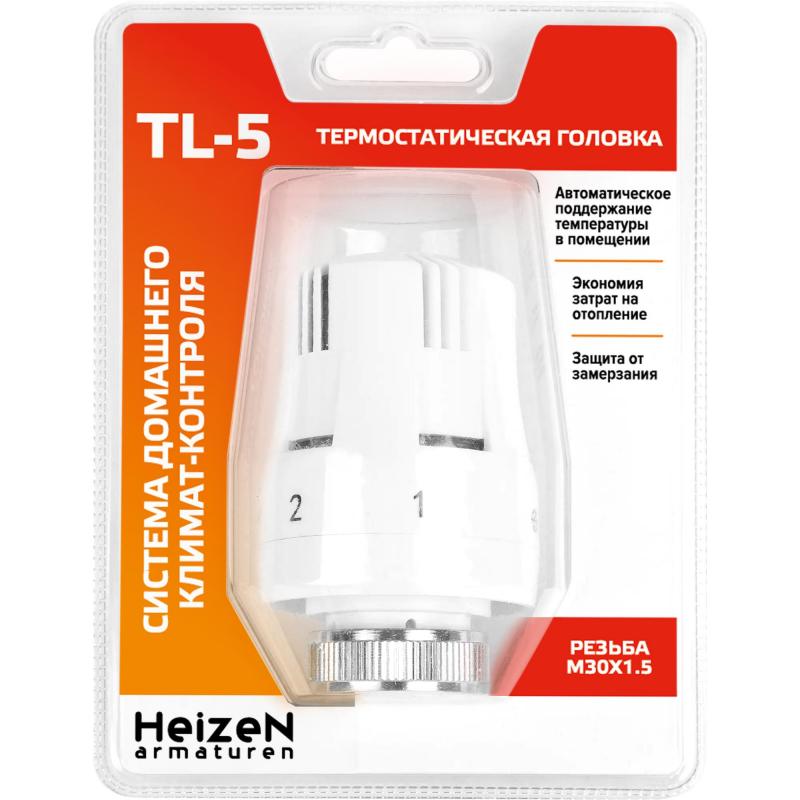 Термостатическая головка Heizen для радиаторного клапана M30x1.5 TL-5