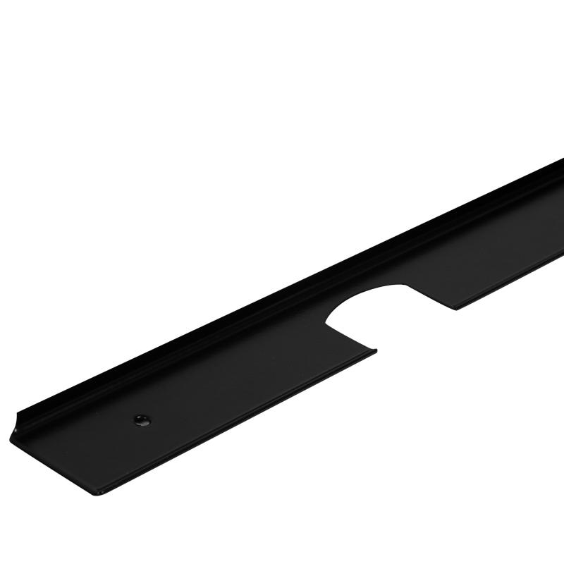 Планка для столешницы угловая, 38 мм, металл, цвет чёрный
