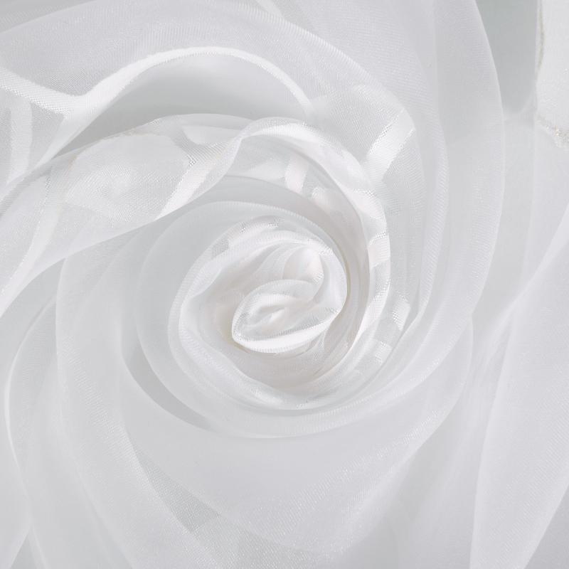 Тюль с печатью «Роза» 1 п/м 280 см органза цвет белый
