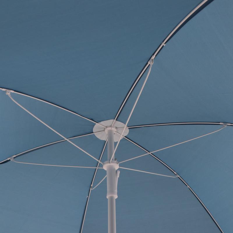 Зонт пляжный ø200 h195 см круглый синий