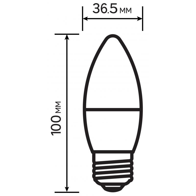 Шам жарықдиодты Lexman Candle E27 175-250 В 6.5 Вт күңгірт 600 лм бейтарап ақ жарық