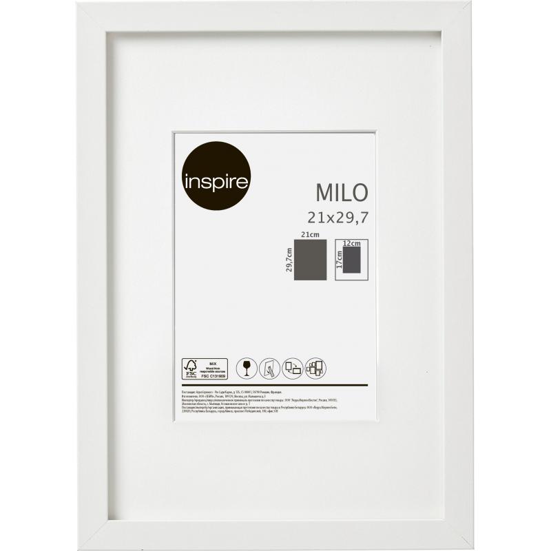 Рамка Inspire «Milo», 21x29.7 см, түсі ақ