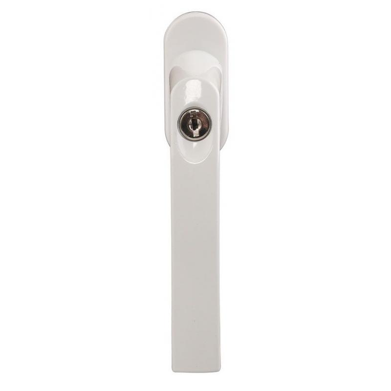 Ручка оконная с ключом 35 мм ЦАМ окрашенная цвет белый