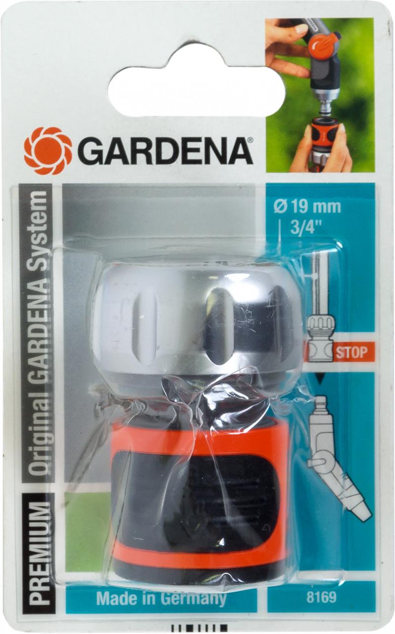 Коннектор для шланга быстросъёмный с автостопом Gardena Comfort 3/4 дюйма