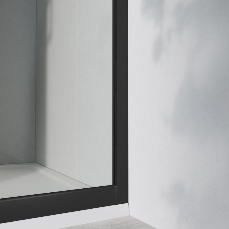 Комплект профилей и фурнитуры для душевой ширмы Sensea Easy 80х80 см цвет черный