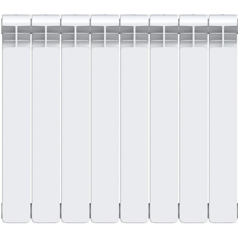 Радиатор Equation 500/100 биметалл 8 секций боковое подключение цвет белый