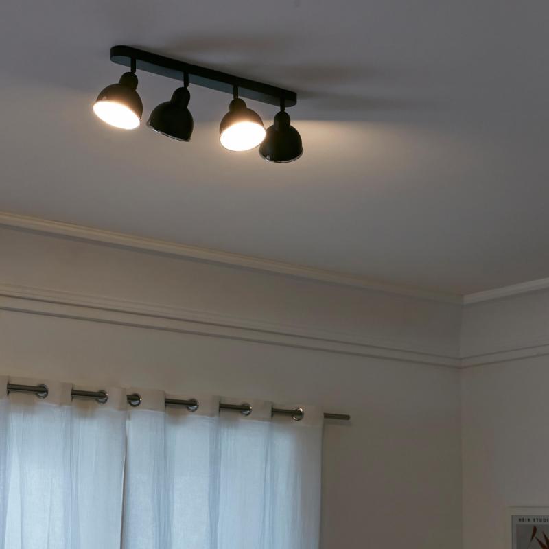 Спот поворотный Inspire Farell, 4 лампы, 3 м², цвет черный