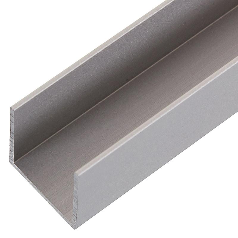Швеллер алюминиевый 20x20x20x15 мм 1 м цвет серебро
