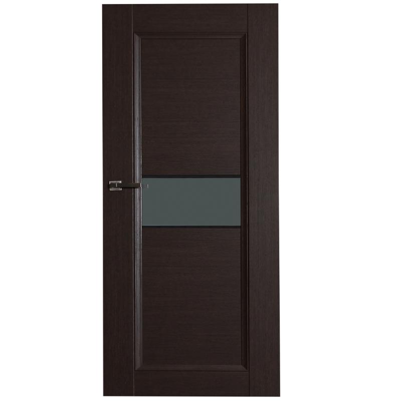 Дверь межкомнатная остеклённая Конкорд cpl 60x200 см цвет черный дуб