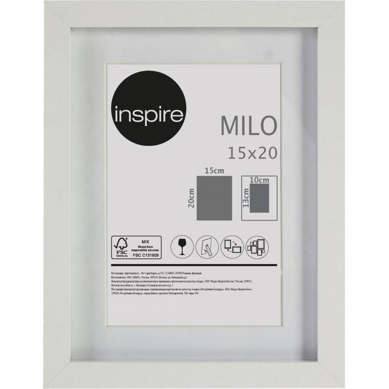 Рамка Inspire «Milo», 15х20 см, түсі ақ