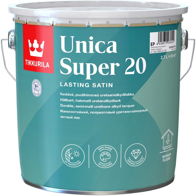 Лак жартылай күңгірт Tikkurila Unica Super ЕР 2.7 л