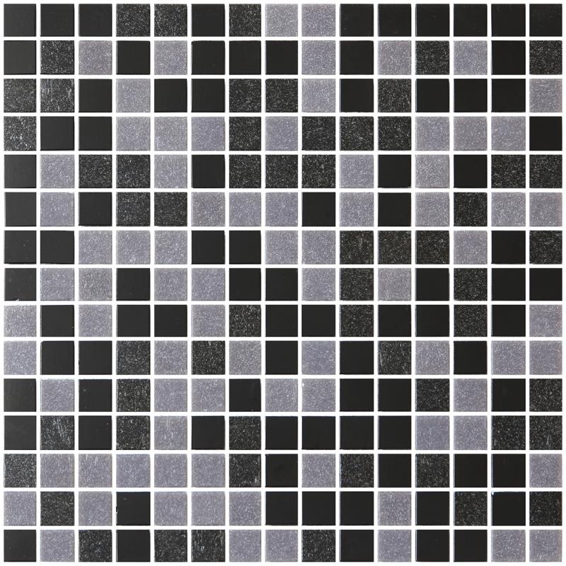 Мозаика стеклянная Artens 32.7х32.7 см цвет черный серый