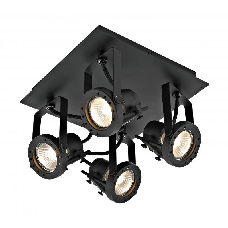 Спот поворотный Inspire Technic 4 лампы 8.4 м² цвет чёрный