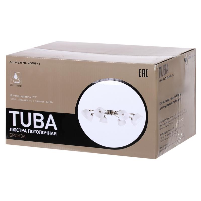 Люстра потолочная «Tuba», 8xЕ27x60 Вт