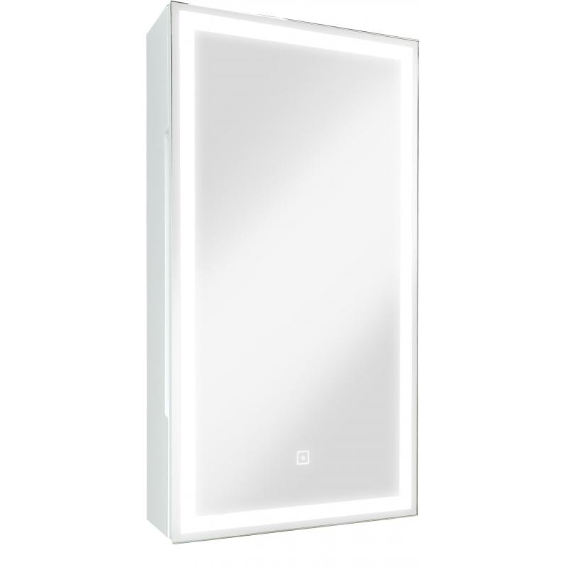 Ваннаға арналған аспалы айналы шкаф Montero White LED жарығымен 35х65 см түсі ақ