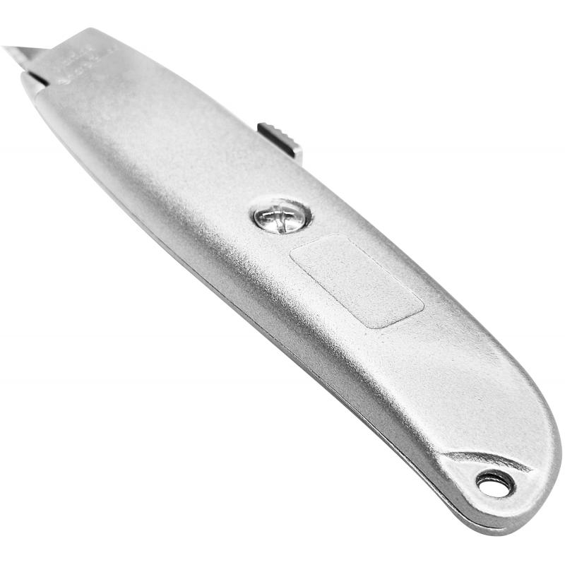Нож строительный Vertextools 0044-18-58 алюминиевый корпус трапециевидное лезвие 18 мм