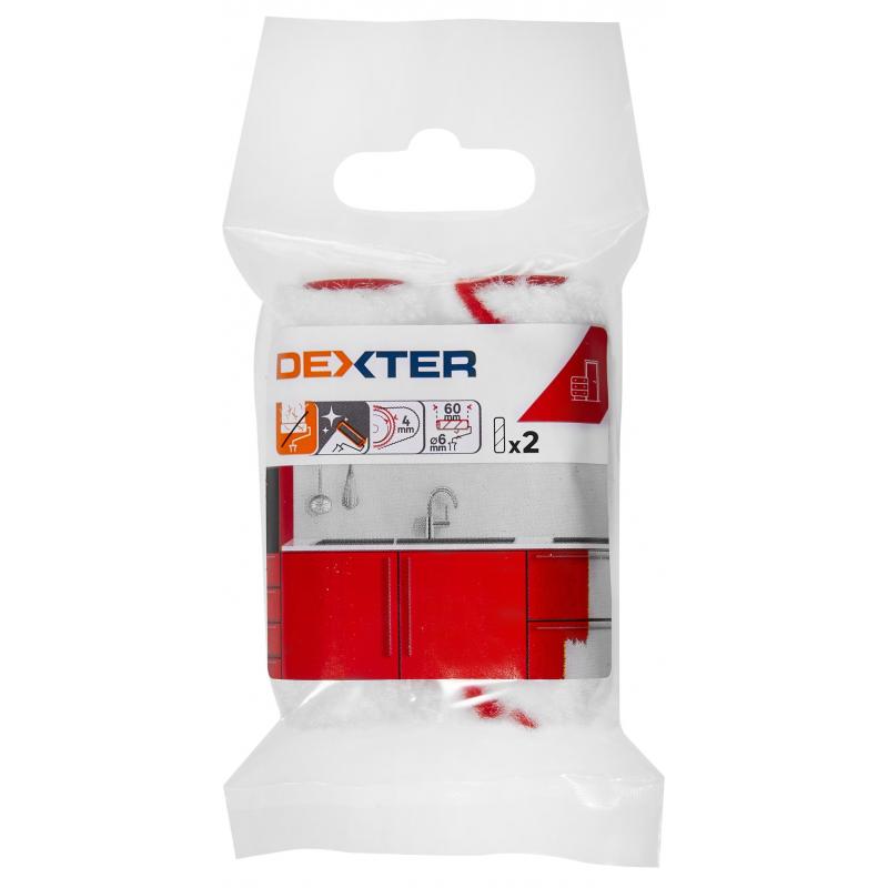 Мини-валик для лака Dexter 60 мм, 2 шт.